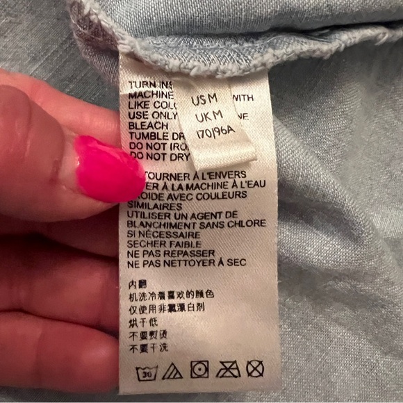 FREE PEOPLE Daphne Denim Mini Dress Corset Tie Up Back Boho - Picture 10 of 11